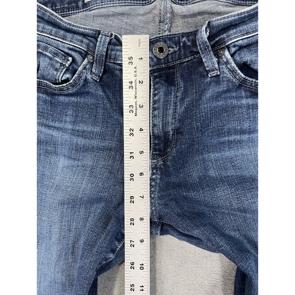 Adriano Goldschmied Jeans Womens 27 Blue Denim Prima Mid Rise Cigarette Skinny - Picture 4 of 9
